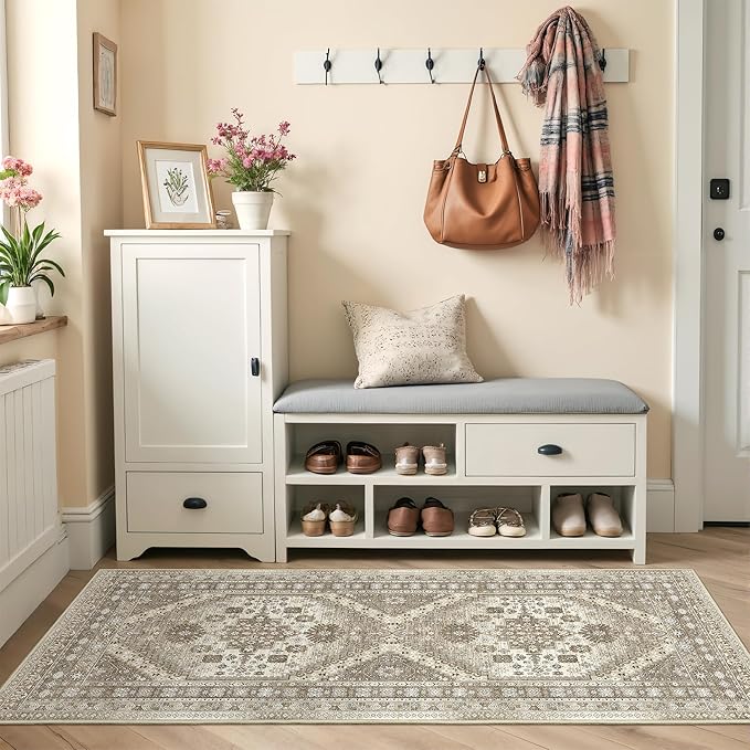 Runner Rug 2x6, Ultra-Thin Entryway Rug Non Slip Washable Rugs - Image 3