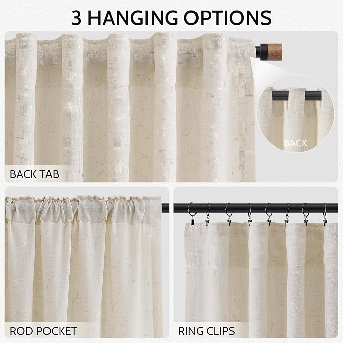 Nanspring Extra Long 120 Inch Curtains - Image 2