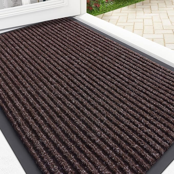 OLANLY Front Door Mat Indoor Outdoor Entrance, Waterproof Heavy Duty Doormat by OLANLY