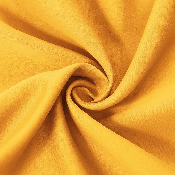 LEMOMO Yellow Blackout Curtains/52 x 108 Inch/Set of 2 Panels Thermal Insulated - Image 6