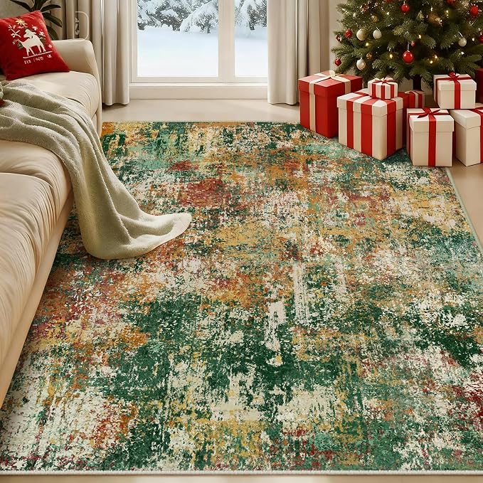 Washable Area Rugs 5'x7' Non-Slip Modern Abstract Soft - Image 9