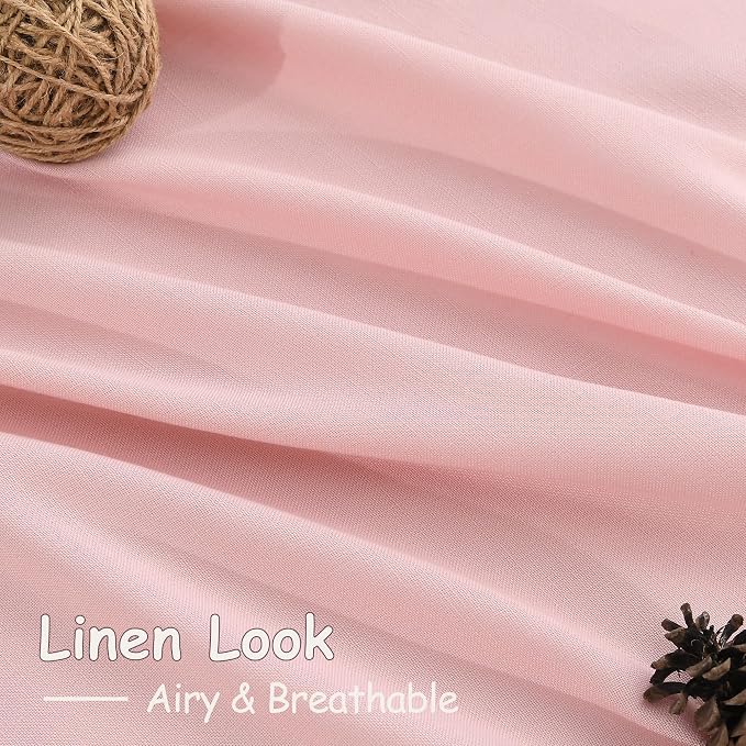 Pink Linen Curtains 72 Inch Length - Image 5
