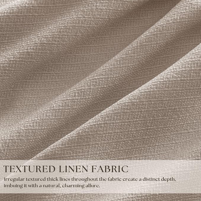 108 Inch Pinch Pleat Greyish Beige Room Darkening Curtains | 100% Blackout - Image 3