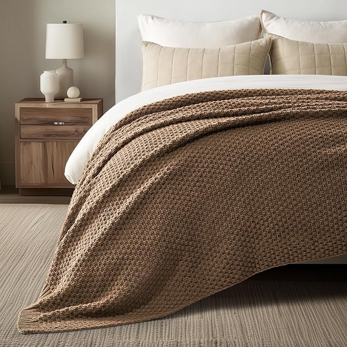 EVERGRACEHOME Chunky Chenille Knit Throw Blanket - Image 3