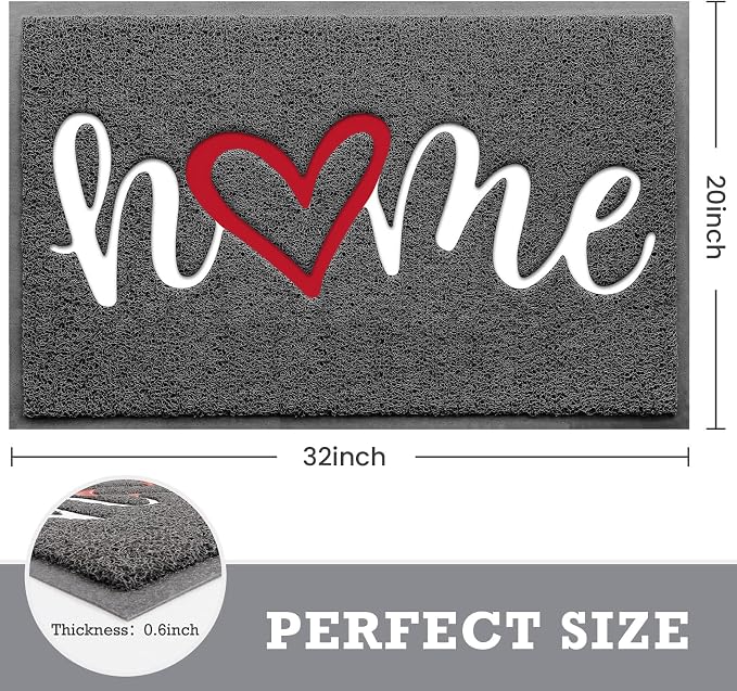 CozyBounty Black Door Mat Welcome Mats Home Non-Slip Doormat - Image 3