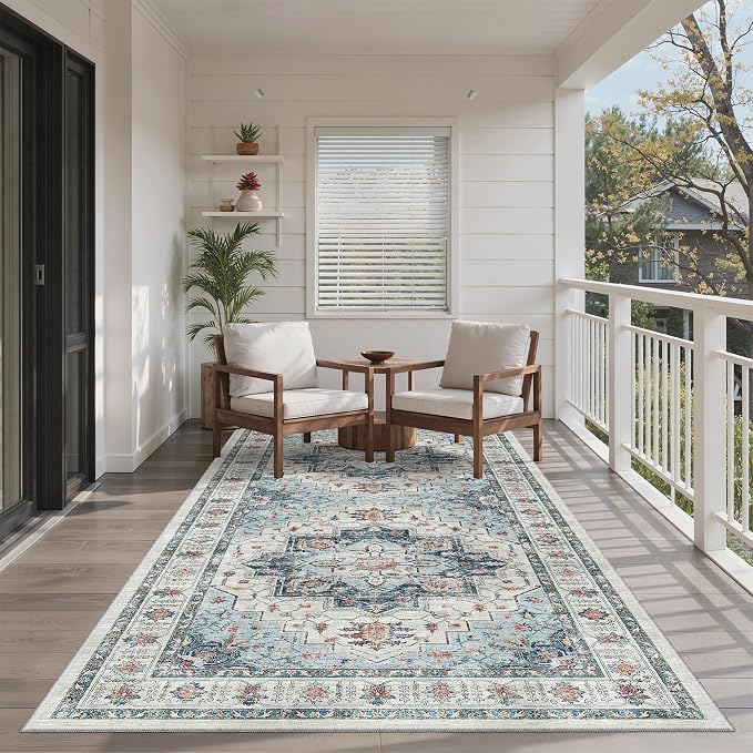 Madane Hallway Runner Rug 4x8 Wide: Washable Thin Runners - Image 3