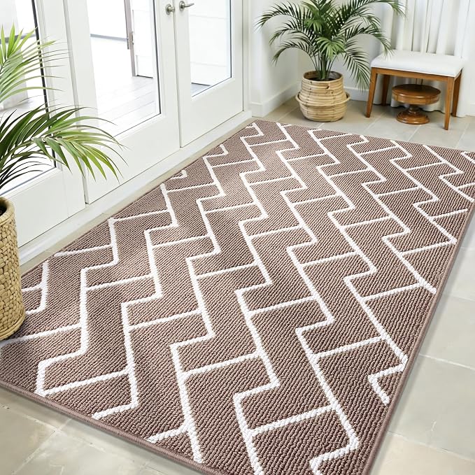OLANLY Front Door Mat, Non-Slip Rubber Backing, Dirt Resistant and Absorbent by OLANLY