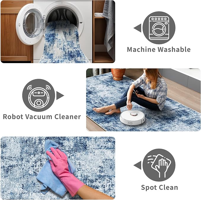 2x5 Washable Runner Rug for Hallway: Non Slip Entryway Runners Rugs - Image 5