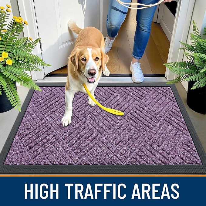 OLANLY Front Door Mat Outside Entrance 47x32, Waterproof Heavy-Duty Doormat | - Image 6