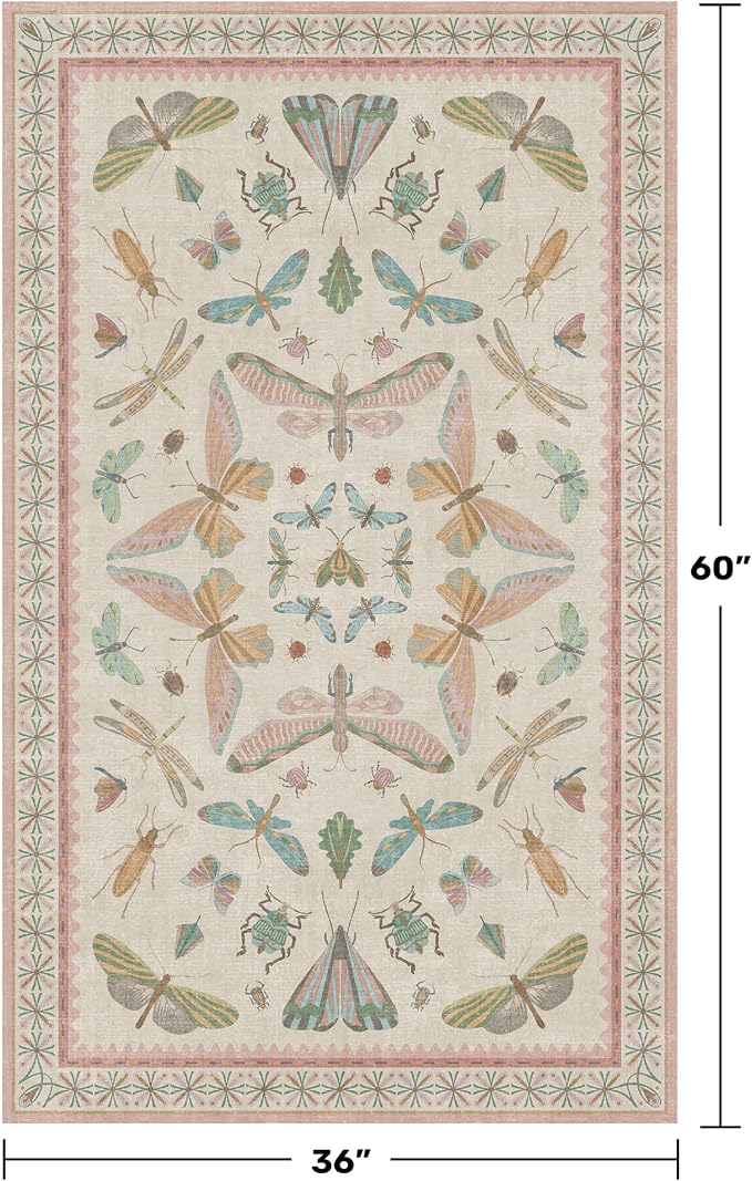3x5 Flower Area Rug for Girls Bedroom - Image 2