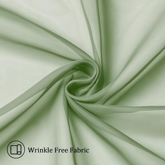 Aiyufeng Sheer Bedroom Curtains 2 Panel Sets 84" Inch Length - Image 8