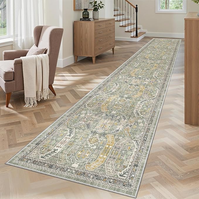 Madane Hallway Runner Rug 2x12, Extra Long Washable Runner Rugs by Madane