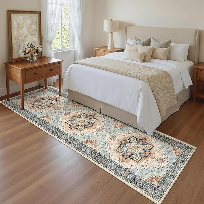 Madane Runner Rug 2x8, Washable Hallway Runner Rugs, Non-Slip Low-Pile Soft - Image 4