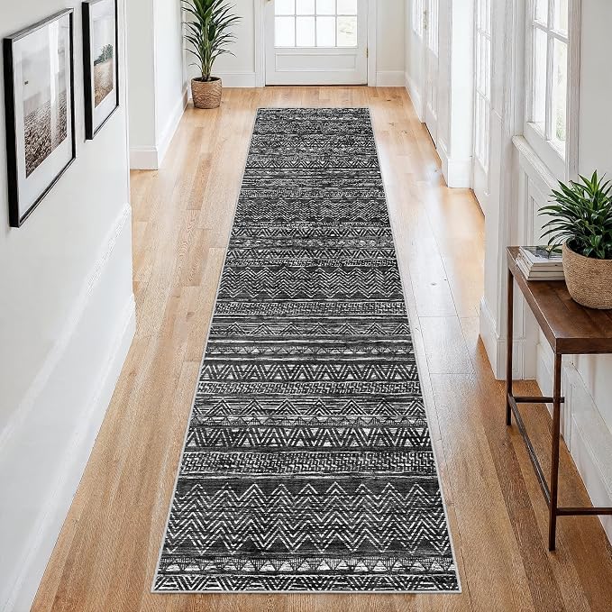2x8 Washable Kitchen Runner Rug: Modern Moroccan Runners - Image 9