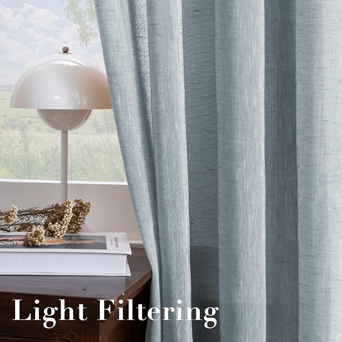 H.VERSAILTEX Linen Curtains Flax Linen Blended Curtain Panels - Image 5