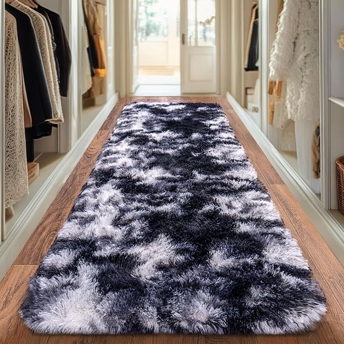 Runner Rugs for Bedroom 2x6 Soft Shag Bedside Rug, Fluffy Area Rug Throw Rugs - Image 3