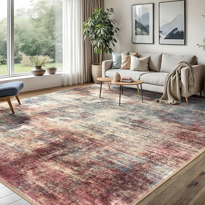 IOHOUZE Abstract Area Rugs 8x10 Ft Washable Large Rugs by iOhouze