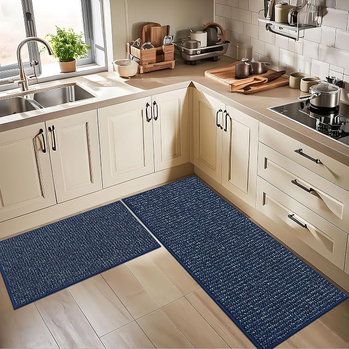 BEQHAUSE Kitchen Rugs and Mats 2PCS, Non-Slip Kitchen Mats - Image 8