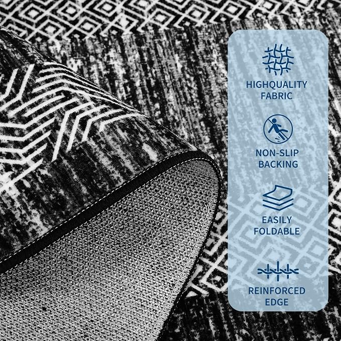 GarveeHome Modern Geometric Rug 4x6 Washable Rug - Image 3