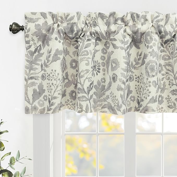DriftAway Julia Lined Valance Double Layer Thermal Insulated Room Darkening by DriftAway