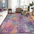 Washable Area Rugs 8'x10' Non-Slip Modern Abstract Soft by RELEANY
