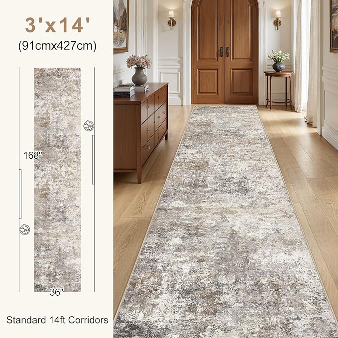 UERMEI 3X14 Washable Runner Rug - Image 2