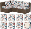 8Pcs Stretch Patio Cushion Covers, Outdoor Couch & Sofa Replacement Slipcovers by VORSHAPE