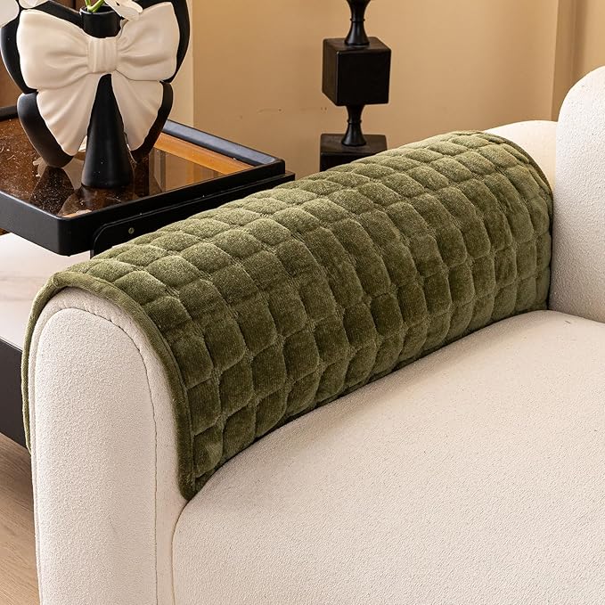 Velvet Couch Cover, Washable Sectional Sofa Cover, Anti Slip Sofa Slipcover by MDSASFD