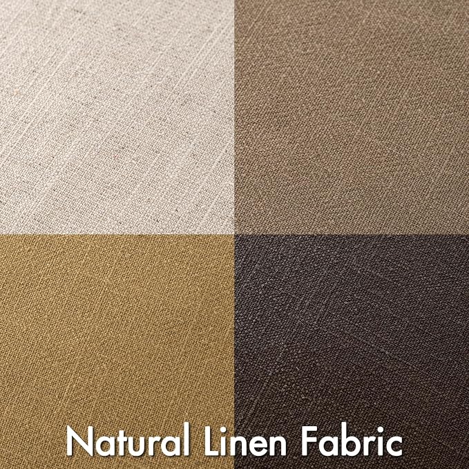 MIULEE Neutral Gold/Brown Linen Pillow Covers Pack of 4 Decorative Natural - Image 2