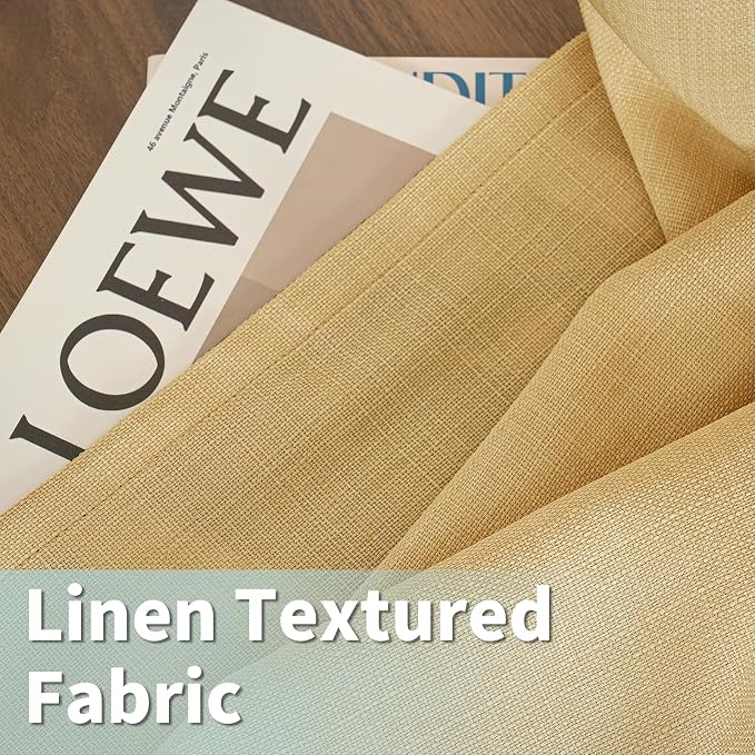 LAMIT Caramel Brown Linen Curtains - Image 8