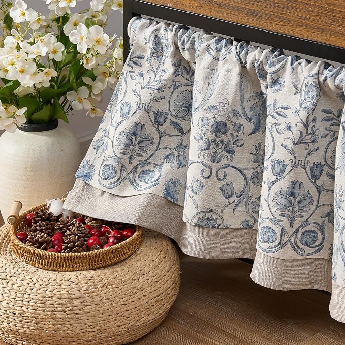 jinchan Linen Valance Kitchen Curtain - Image 9