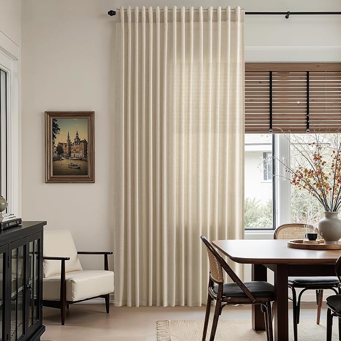 Taupe Burlywood Linen Curtains 80 Inch Length - Image 6