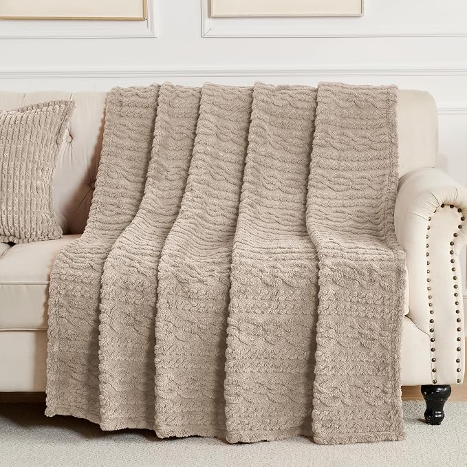 50x70 Inch Brown Throw Blanket by Unknown
