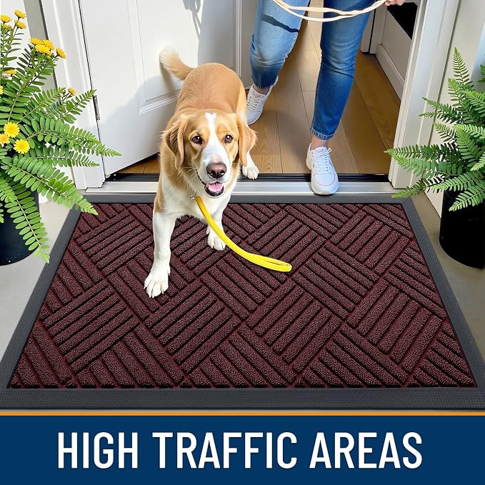 OLANLY Front Door Mat Outside Entrance 33x21, Waterproof Heavy-Duty Doormat | - Image 6