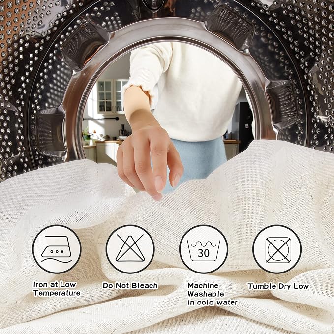 MYSKY HOME 90 Inches Long Linen Curtains - Image 9