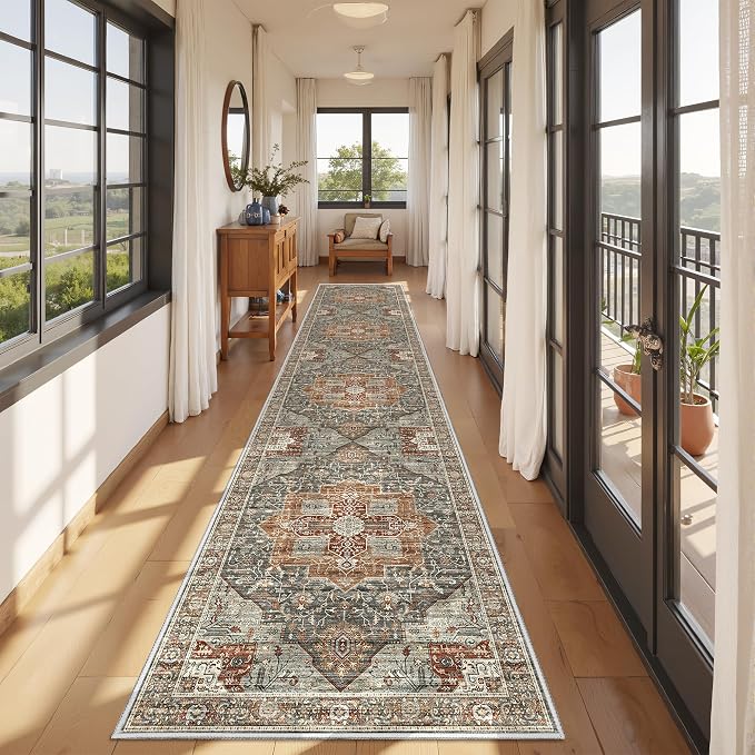 Runner Rug 2x10, Ultra-Thin Kitchen Rugs Non Slip Washable Rugs - Image 2