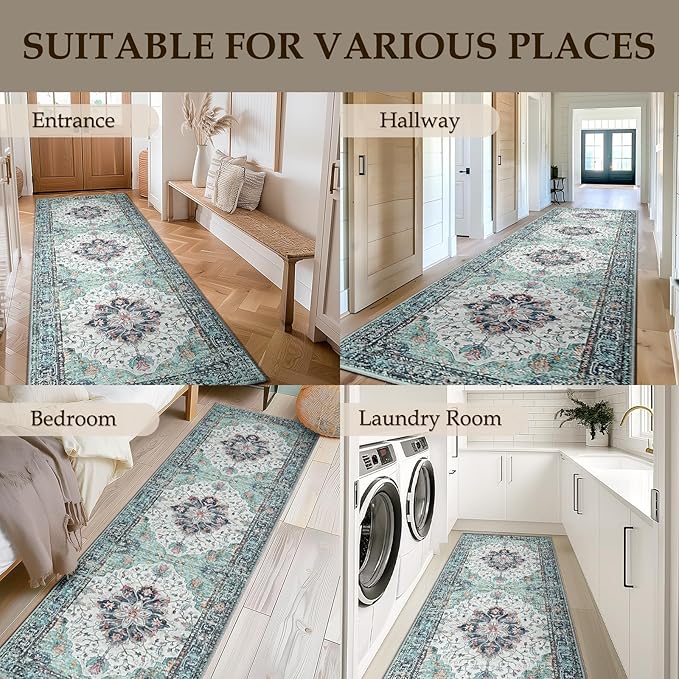 Area Rugs 2'x10' Runner Rug Non Slip Washable - Image 3