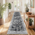 Yamaziot Washable Runner Rug 2x8 – Non Slip Boho Floral Hallway Runner Rug by Yamaziot