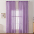 WAZZIO Boho Lace Curtains 84 Inches 2 Panel, Light Filtering Privacy Tassel & by WAZZIO