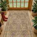 Vintage Floral Brown 3x5 Area Rugs by HazoHaus