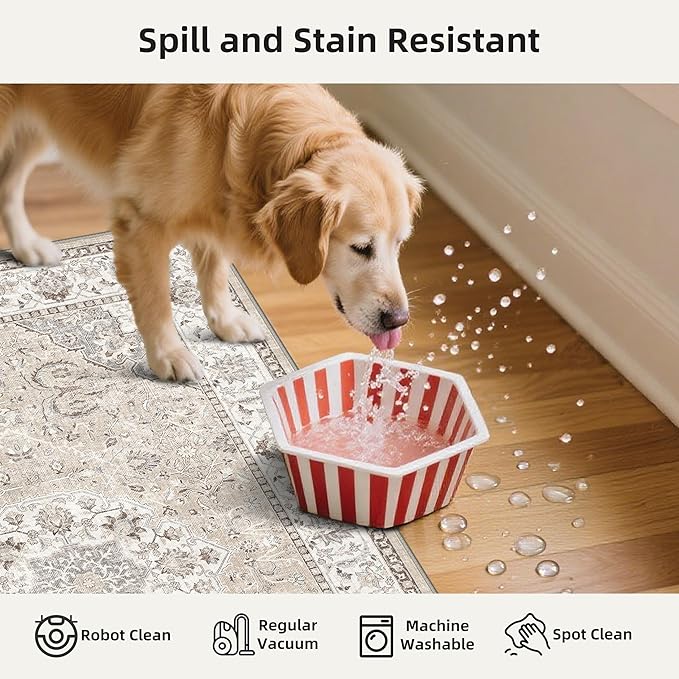 4 Pieces Kitchen Rug Set: Washable Water Resisitant Carpet - Image 8