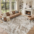 DMOYEST 10x12 Washable Area Rug: Abstract Modern Non-Slip Carpet, Soft Low Pile by DMOYEST