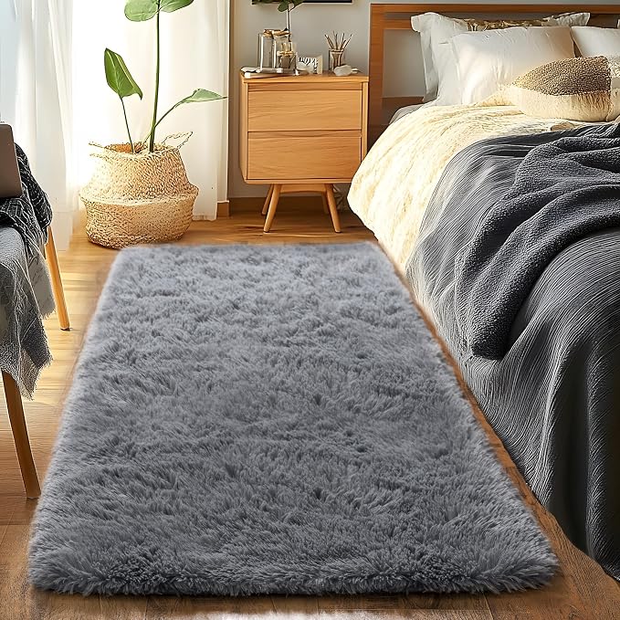 Runner Rugs for Bedroom 2x6 Rug Runners for Hallways Non Slip Soft Shag Bedside - Image 3