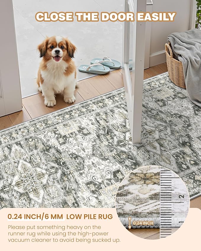 Runner Rug 2x6, Non Slip Washable Rugs - Image 6