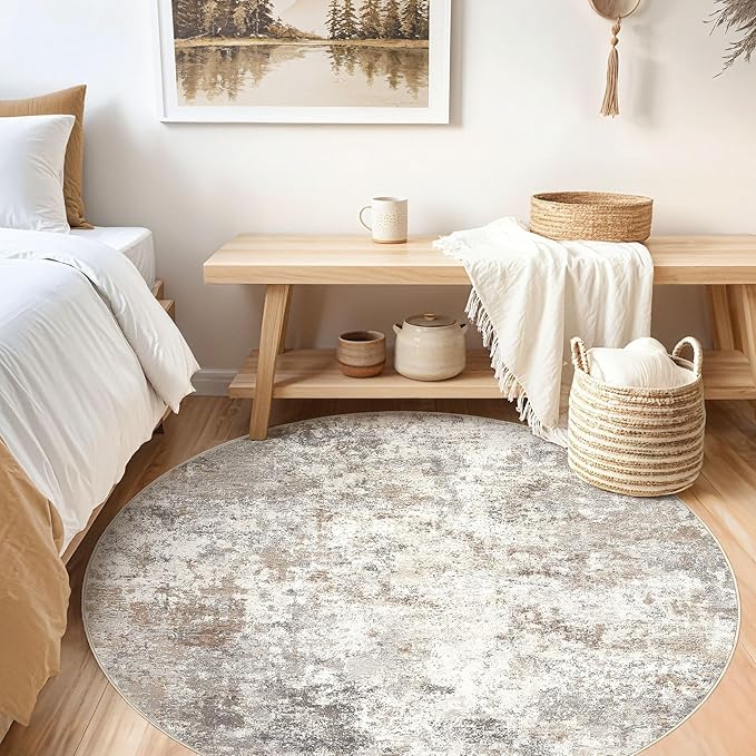 UERMEI 5ft Round Area Rug Living Room Rugs - Image 3