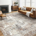 LOONGRUG 6x9 Area Rugs Washable Neutral Modern Living Room Rug Brown | Abstract by LOONGRUG
