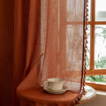 MYSKY HOME Semi Sheer Short Macrame Curtains by MYSKYHOME