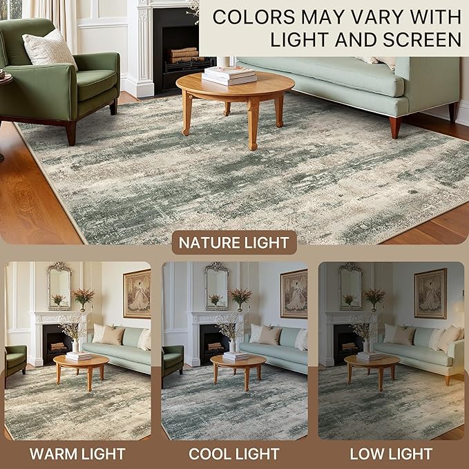 BEIMO Area Rugs 9x12 for Living Room Bedroom, Modern Abstract Machine Washable - Image 6