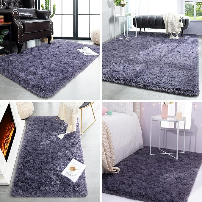 TWINNIS Super Soft Shaggy Rugs Fluffy Carpets 5x8 Feet, Indoor Modern Plush - Image 5
