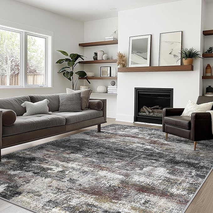 Area Rugs 9x12 for Living Room Bedroom, Large Modern Abstract Machine Washable - Image 3